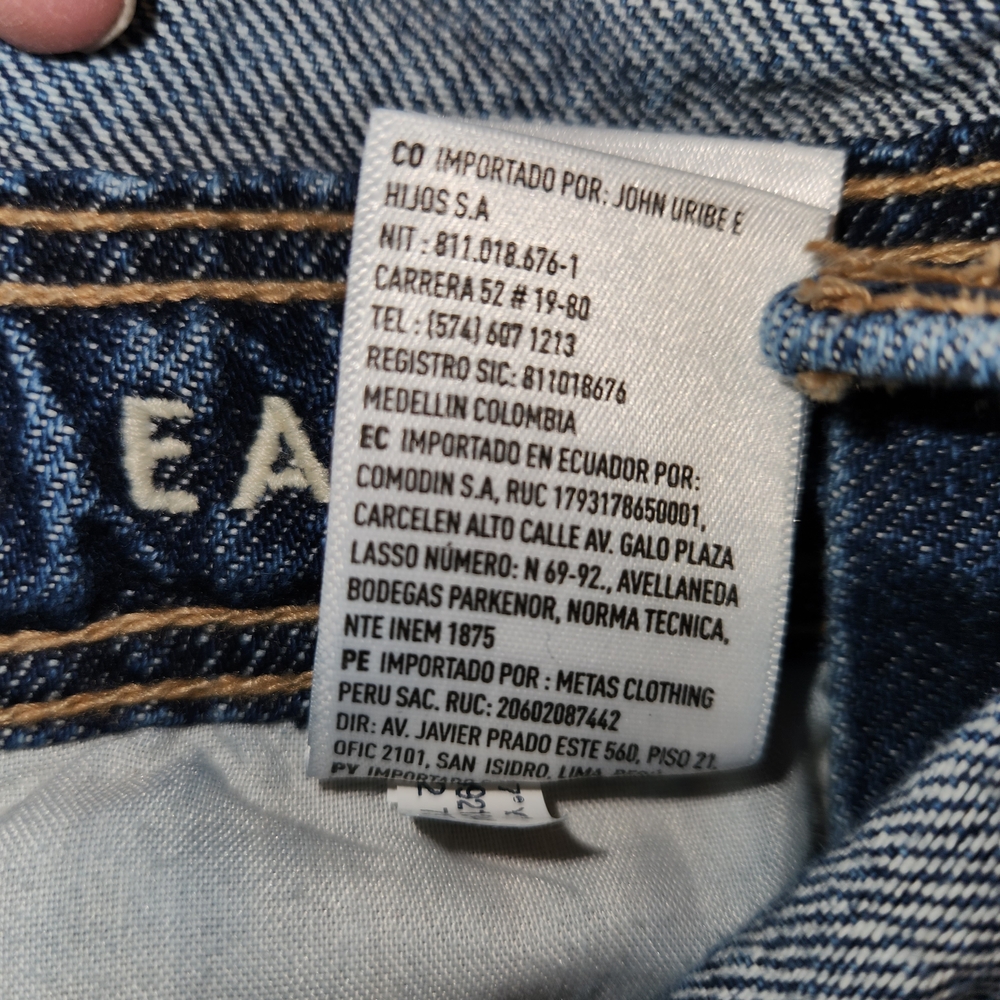 American Eagle Baggy Overall Short Size XS Frayed Hem Side Button Closures Denim - Picture 14 of 15